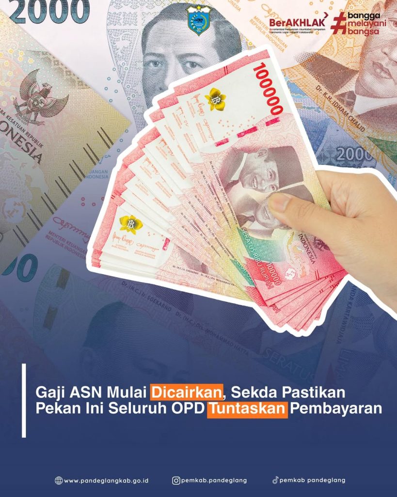 Pencairan Gaji ASN Pandeglang Dimulai, Sekda Targetkan Rampung Pekan Ini