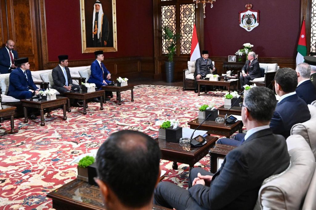 Prabowo–Raja Abdullah II Bahas Gaza dan Solusi Dua Negara, Perkuat Peran RI di Timur Tengah