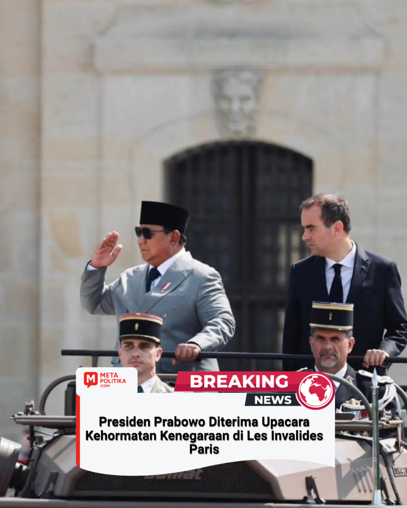 Presiden Prabowo Diterima Upacara Kehormatan Kenegaraan di Les Invalides Paris