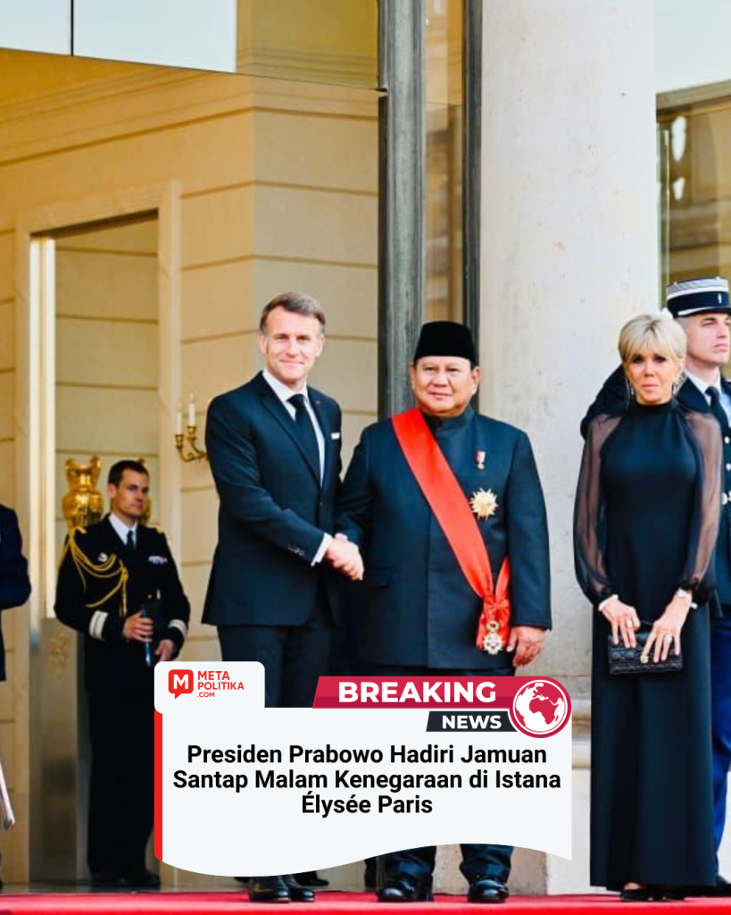 Presiden Prabowo Hadiri Jamuan Santap Malam Kenegaraan di Istana Élysée Paris